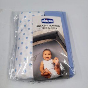 Chicco Lullaby Playard Sheets 2 Piece Set, Blue/ B